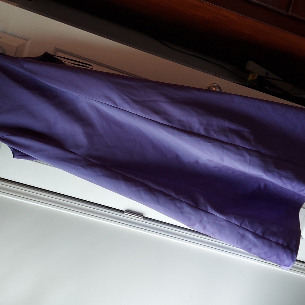 Purple Plain Puffy slip dress